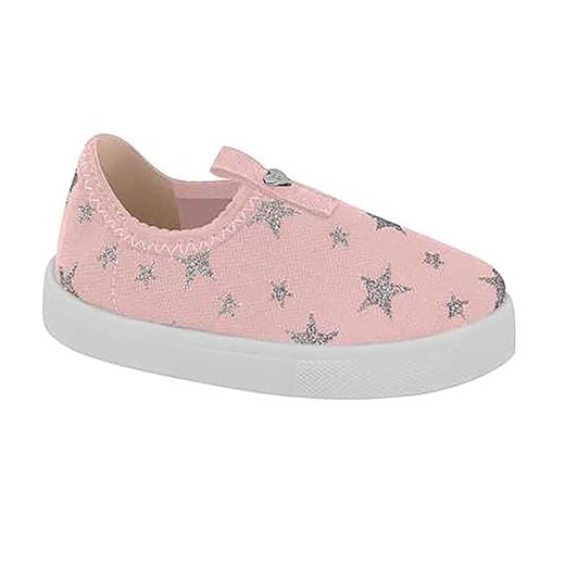Tênis Infantil Menina Molekinha Slip On Estrelas