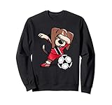 Disegno di calcio bandiera trinidad per un fan della squadra di calcio di Trinidad e Tobago. La grafica divertente del cane beagle ha un simpatico beagle che indossa una bandiera della maglia sportiva di Trinidad e Tobago che fa una danza hip hop e un