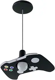 Luminária Pendente de Teto Gamer Xbox Preto Geek Controle