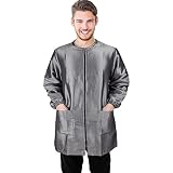 Noverlife Arbeitskleidung für die Tierpflege mit langem durchgehendem Reißverschluss, XL-Größe, Leichte Haarpflege-Kitteljacke, Spritzfest Antistatische Arbeitskleidung für Haustiere für SPA-Salon