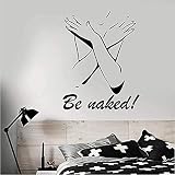 Decalcomanie Da Muro In Vinile Ragazze Nude Ragazze Nude Adesivi Per Il Corpo Staccabili Arte Murale Camera Da Letto Decorazione Della Casa 42X54Cm
