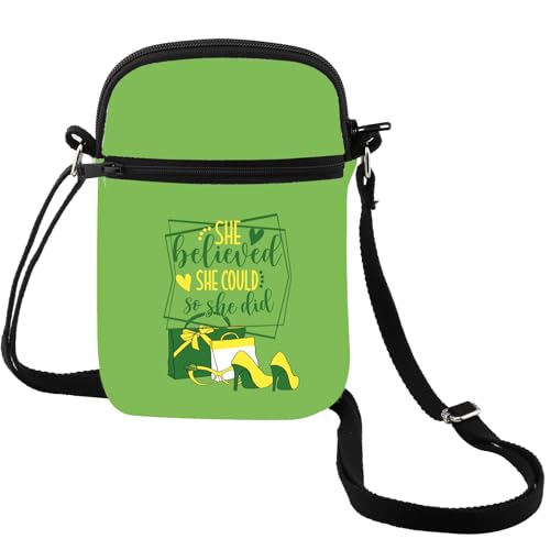 MEIKIUP C E P Sorority Nurse Gift Nursing Sorority Crossbody Bag Yellow and Green Sorority Gift Messenager Bag