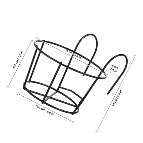 Soporte para macetas colgante hierro balcón estante plantas suculentas pothos negro 3