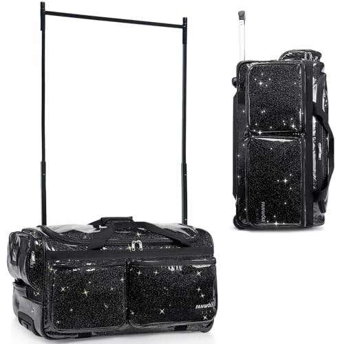 Fanwoli 28' Dance Bag with Garment Rack | Glitter...