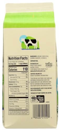 365 by Whole Foods Market, Organic Lowfat 1% Milk, 64 fl oz