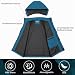 Modvibe Regenjacke Damen Wasserdicht Atmungsaktiv Regenmantel Damen Wasserdicht Outdoorjacke Windbreaker mit Abnehmbarer Kapuze Leichte Regenjacke Damen für Wandern Reisen