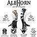 AleHorn Viking Drinking Horn with Stand – Handcrafted Natural Ox Horn Mead & Ale – Medieval Norse Display Cup for Home Bar Decor & Holiday Gifts for Men