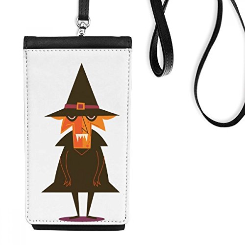 Happy Ghost faux smartphone bourse en cuir suspendu noir pour éviter de perdre son téléphone