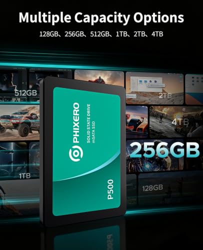 Image of PHIXERO High Performance 2.5 Inch SSD 500MB /S 256GB- Ideal for Desktop, Laptop, All-in-One, and PC Upgrades | Supports SMART, NCQ, Trim, Advanced Power Management