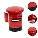 Generic Postbox Piggy Bank Practical Tinplate Easy to Use Money Saving Jar for Outside Ideal Gift, Red