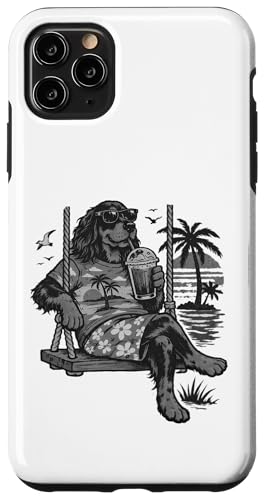 Gordon Setter �X�C���O�ŃA�C�X�R�[�q�[������ �ʔ��� b&w �X�}�z�P�[�X iPhone 11 Pro Max �p