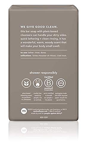 Method Men's - Cedar + Cypress Body Wash 18 Ounce & Cedar + Cyprus Bar Soap - Set Of 2 #TOP4