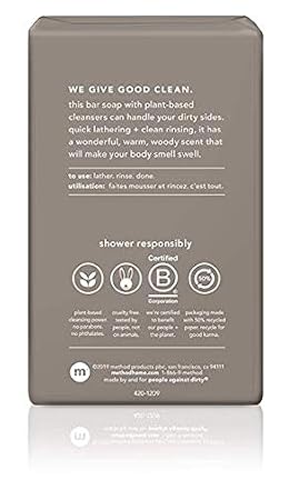 Method Men's - Cedar + Cypress Body Wash 18 Ounce & Cedar + Cyprus Bar Soap - Set of 2