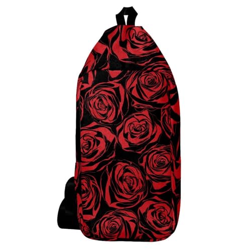 Sac à dos à bandoulière homme femme sacoche poitrine roses multicolore