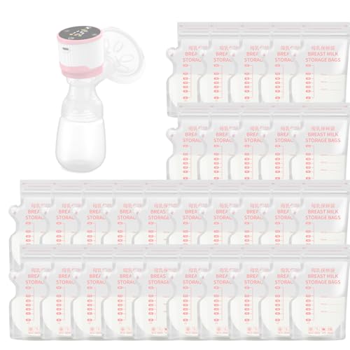 30 PCS Bolsas Leche Materna fur Bwaliffury Sacaleches Eléctrico, Extractor de Leche Materna, 3 Modos y 15 Niveles de Succión, Extractor de Leche Silicona con Pantalla LCD