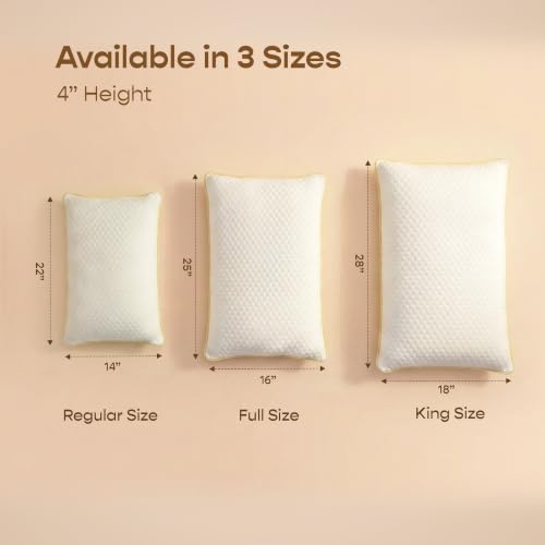 SleepyCat Orthopaedic Memory Foam Pillow for Better Shoulder and Neck Support, 1 Piece (Small Size, 22x14x4 inches, White, Bamboo Fabric) - Image 7