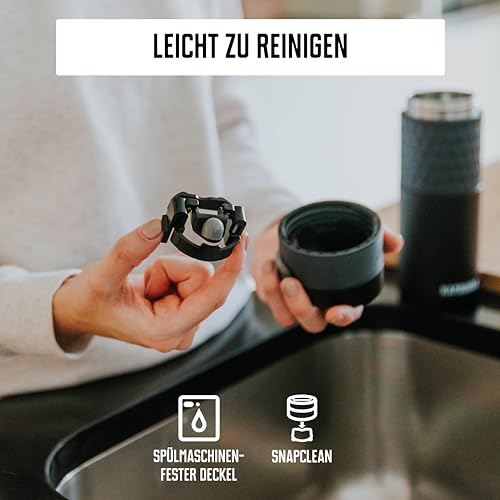 Kambukka Thermobecher 500ml - Kaffeebecher to go aus Edelstahl - Auslaufsicher & dicht - Isolierbecher… – Ansicht 3