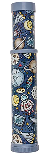 MIJOMA Kaleidoskop Weltall, Staunen und Experimentieren mit Spiegeln, Licht und Farben, Mitbringsel (blau-grau)