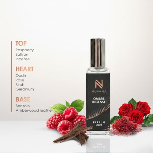 Image of Ombre Incense Parfum 20ml for Men & Women | Dark Woody Amber Oud Fragrance | Smoky Incense Long Lasting Pocket Perfume | Travel Friendly Luxury Scent for Evenings & Special Occasions