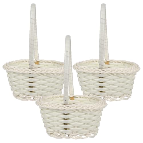 10Pcs Mini Woven Rattan Baskets with Handles Handheld Picking Vegetable Fruit Baskets Decoration Container for Garden Wedding Party Favors Crafts