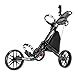 CaddyTek EZ-Fold 3 Wheel Golf Push Cart, Dark Grey