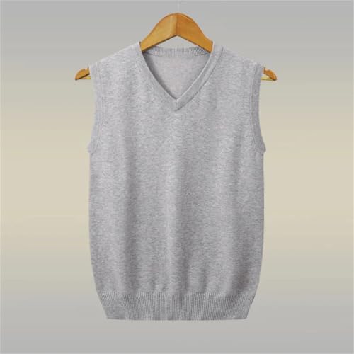 Men’S Casual V-Neck Sweater Vest Sleeveless Pullover Solid Knit Waistcoat Top3