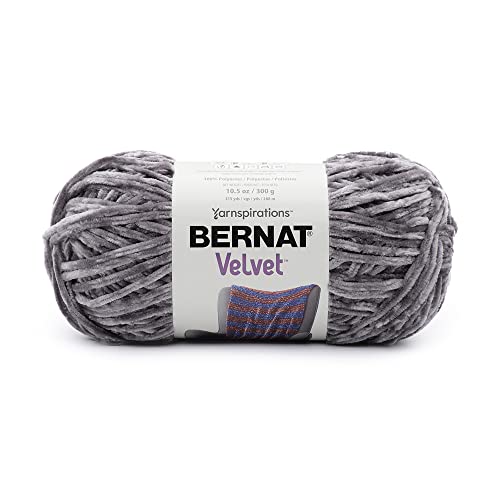 Bernat Velvet Vapor Gray Yarn - 2 Pack Of 300G/10.5Oz - Polyester - 5 Bulky - 315 Yards - Knitting/Crochet #TOP2
