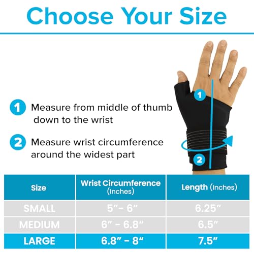 Arctic Flex Wrist Ice Pack Wrap - Extra Strength Hot & Cold Therapy - Reusable Hand & Thumb Freeze Sleeve - FSA/HSA Approved for Arthritis, Carpal Tunnel, Surgery, & Pain Relief (Fits Left & Right)
