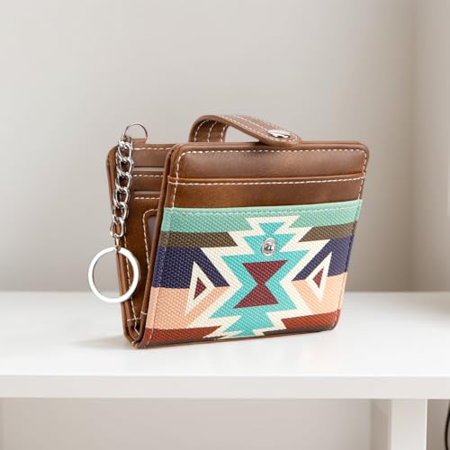 Wallet Women Small Credit Card Holder RFID Bifold Wallets with Zipper Coins Pocket Green