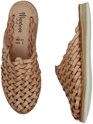 Macarena Collection Huarache Sandal Colorful Leather Mexican Style Color Tan Panal (us_footwear_size_system, adult, women, numeric, medium, numeric_8) | Image 1