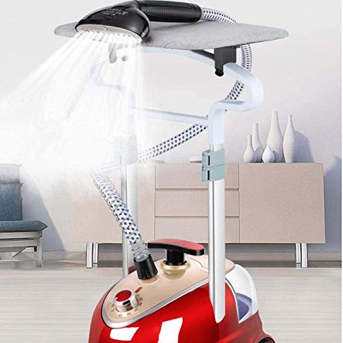 Clothes Vertical Garment Steamer Double Pole 2000W Quick Steam Household Small Hand-Held Steam Iron with Built-In Ironing Board And 1.8 L Water Tank,Gold (Red)