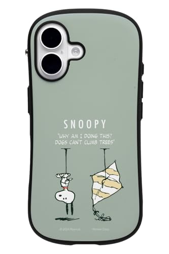 iFace First Class KUSUMI スヌーピー PEANUTS iPhone 16 ケース MagSafe 対応 MagSynq (くすみグリーン/凧喰いの木)【アイフェイス アイフォン iphone16 カバー 耐衝撃 マグネット搭載 マグ