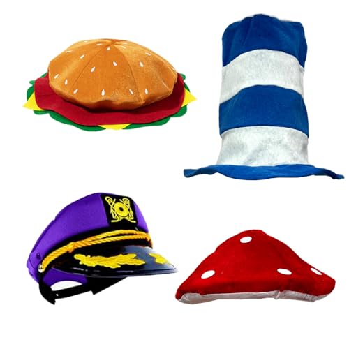 POPCIEL 12 Assorted Funny Hats Crazy Party Hat for Adult Teen, Photo Booth Props Dress Up Costume Accessories