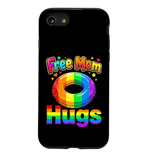 Free Mom Hugs LGBTQIA+ Ally Pride Month�B �X�}�z�P�[�X iPhone SE (2020) / 7 / 8 �p