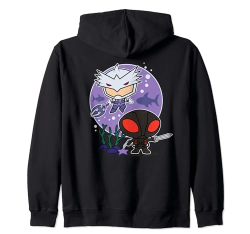 Aquaman Movie Chibi Black Manta and Ocean Master Zip Hoodie