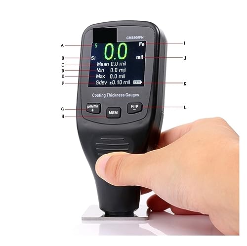 Paint Thickness Tester, CM8806FN Car Body Tester Detailing Tool Auto Coating Thickness Gauge 50mil 1250um Car Paint Varnish Film Thickness Meter miniatura 3
