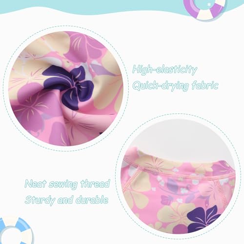 Image of Girls One Piece Rash Guard Long Sleeve Swimsuits for Girls UPF 50+ Sun Protection Bathing Suits 3-16 Years