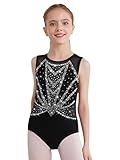 Tanztrikot Mädchen Tanzanzug. Colorblock- und Metallic-Optik mit glänzenden Strasssteinen sorgen für einen Hauch von Glamour und Glanz, der dem aktuellen Modegeschmack entspricht
