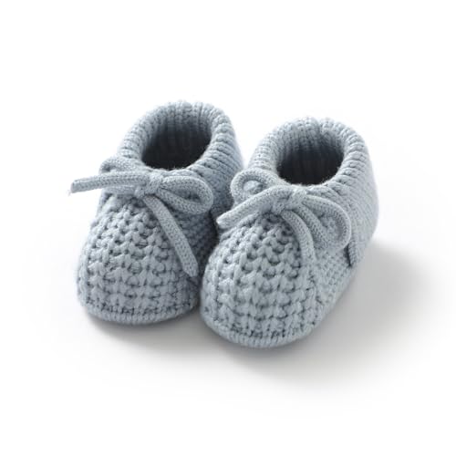 Wugugu Baby Booties Newborn Boys Girls First Walkers Soft Knit Infant Sock Shoes Cozy Crochet Toddler Crib Boots