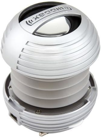 XBOOM Mini Portable Capsule Speaker with Rechargeable Battery and Enhanced Bass+ Resonator - Silver