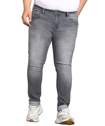 Urbano Plus Men's Regular Fit Washed Jeans Stretchable