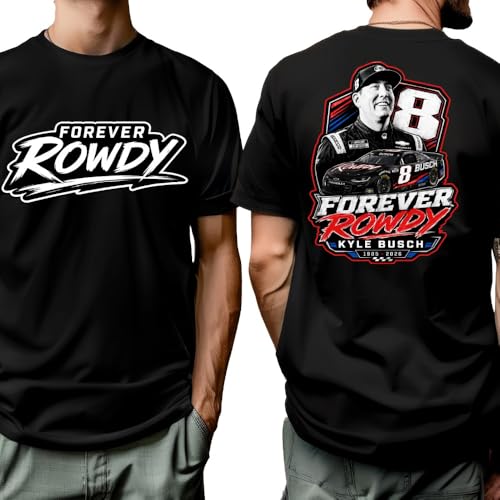 Kyle Bus.ch Memorial Racing Shirt, Number 8 Racing Legend Tribute Tee, Never Forgotten Motorsports Fan Shirt, Unisex Plus Sizes up to 4XL. Multicolor