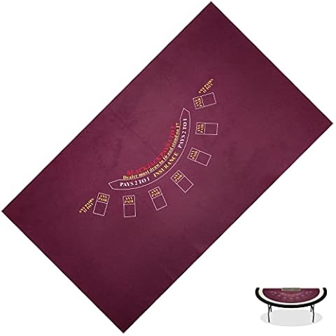 BALIKEN Rectangular 86'' X 50" Blackjack Tabletop Casino Felt Professional Grade Mat Cover
