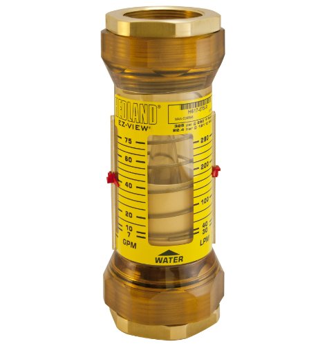 Hedland H617-050-R EZ-View Flowmeter, Polyphenylsulfone, For Use With Water, 20.0 to 190.0 lpm Flow Range, 2" NPT Female