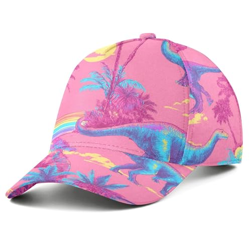 Chapeau de baseball dinosaure rose pour homme et femme, casquette respirante de plein air