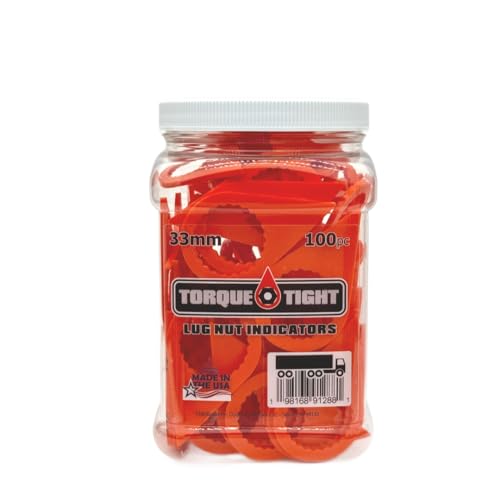 Image of 33mm Lug Nut Indicators - 100pc Standard Retail Pack - Made in USA (Orange)