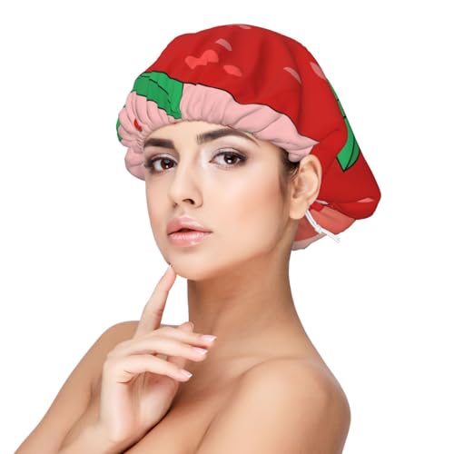 JZQZH Cuffia multifunzionale con stampa di fragole con alta elasticità per una protezione confortevole dei capelli