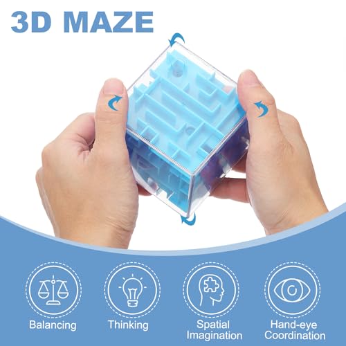 Boîte à puzzle labyrinthe : libérez la bille de ce cube de 9,5 cm - 3