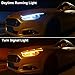 Car Headlight LED Strips Turn Signal, LEDCARE 24 Inch Exterior Car Lights with Dreamcolor Chasing, Flexible Waterproof LED Daytime Running Light with Wireless APP/Remote Control, 2-Pack