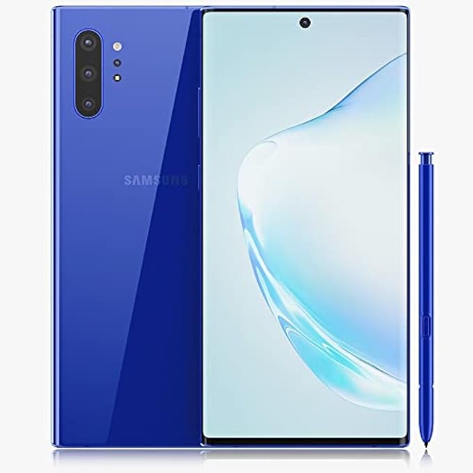 Samsung Galaxy Note 10+, 256GB, Aura Blue - Fully Unlocked (Renewed)